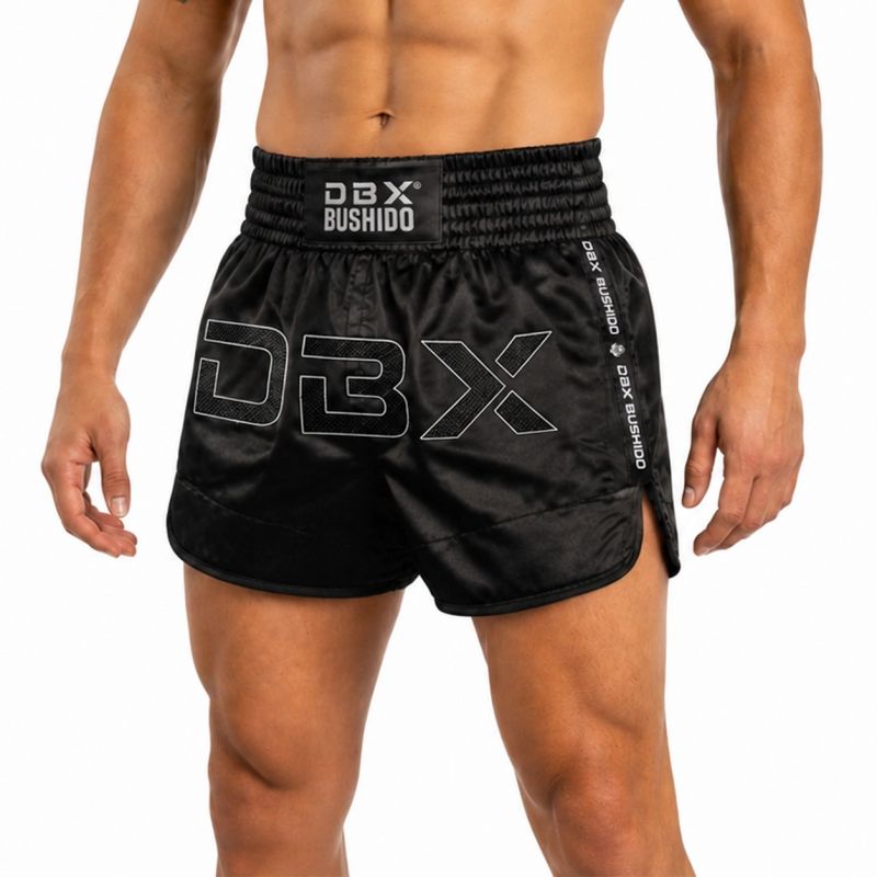 Black Men’s Muay Thai Shorts V1 COMBATWEAR | DBX Bushido