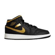 AIR Jordan Scarpe Mid (GS) Basketball Black/Metallic