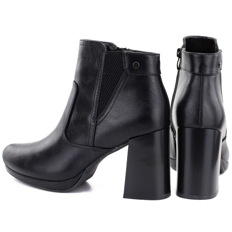 M. Daszyński Stivali ankle with block heel and platform, insulated, M.Daszyński