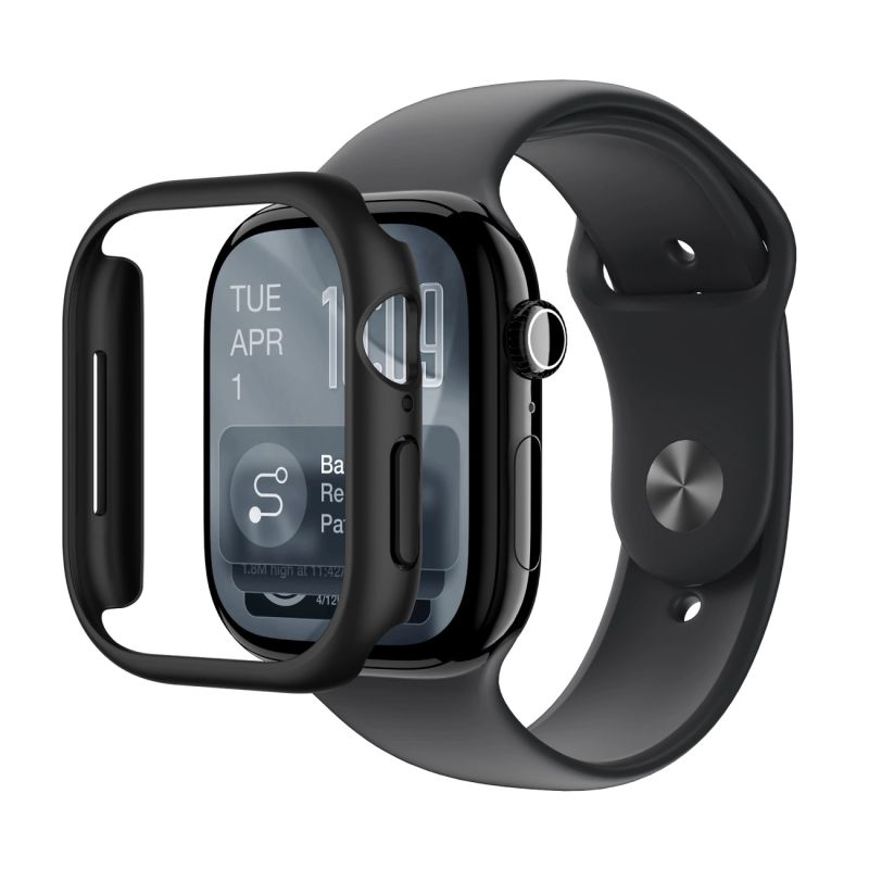 AmazingThing Minimal Protective Case for Apple Watch Series 11 46mm - Black