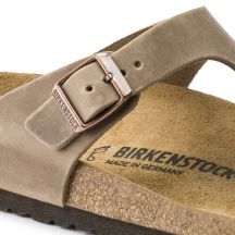 Birkenstock Infradito Gizeh Oiled Leather Tobacco Narrow