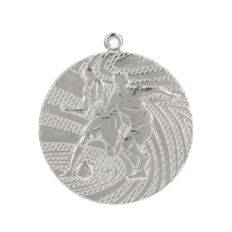 Silver medal - football - steel medal