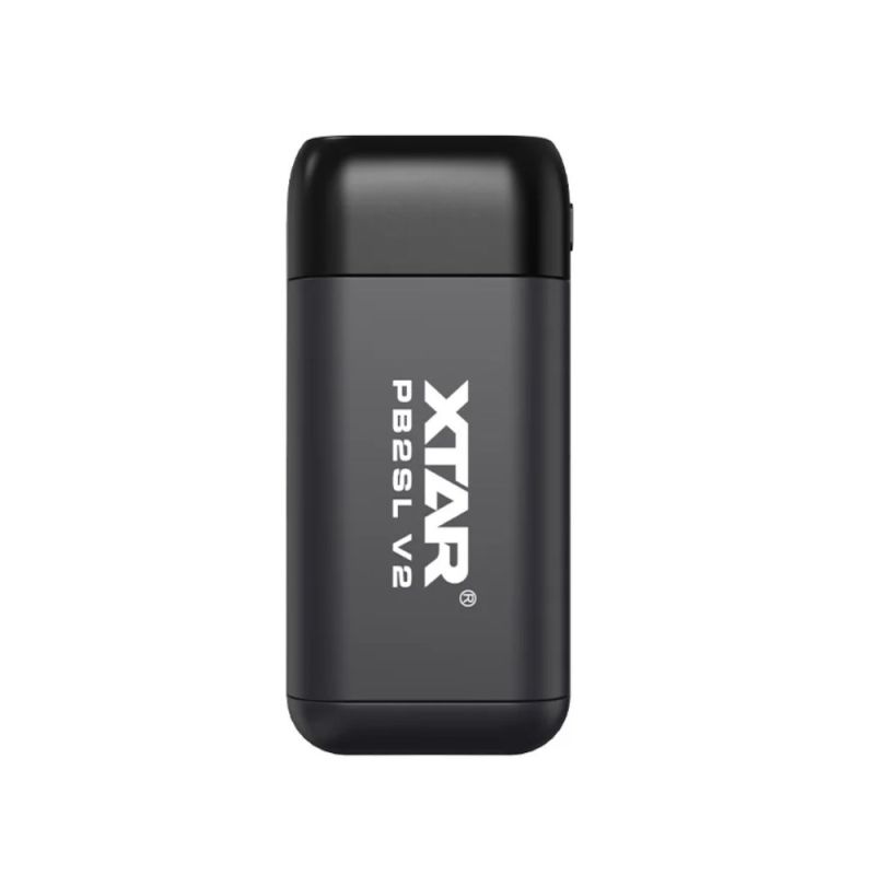 XTAR Charger with Power Bank Function for Cylindrical Li-Ion Batteries 18650/20700/21700, Black – 2 Channels PB2SLV2