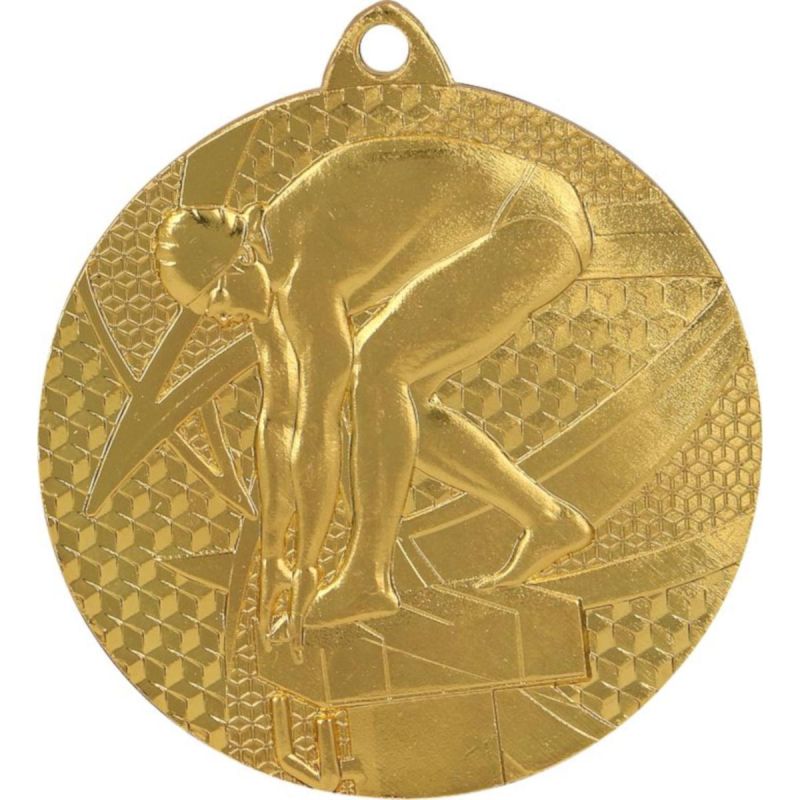 Gold medal - swimming - steel medal