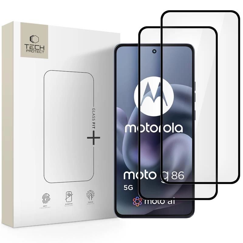 Tech-Protect Glass Fit+ 2-pack Tempered Glass Motorola Moto G86 5G / G86 5G Power - Black