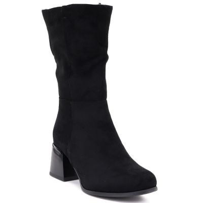 Jezzi Stivali short high-heeled in suede Jezzi