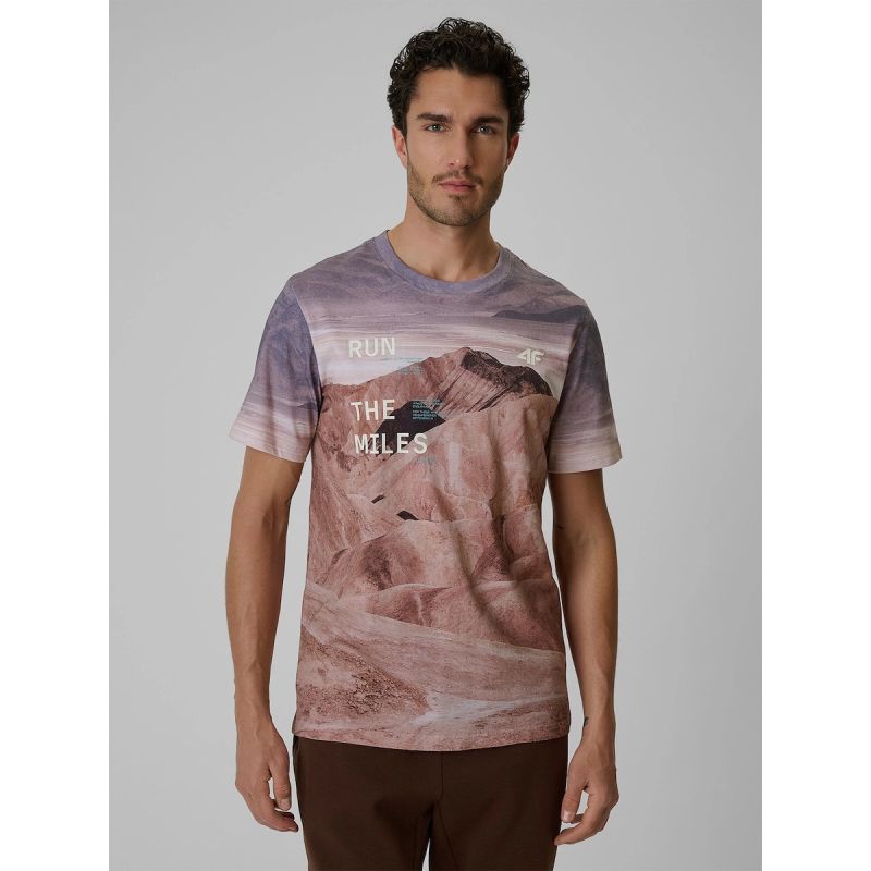 Men's regular printed T-shirt 4F 4FRSS26TTSHM4229-83A