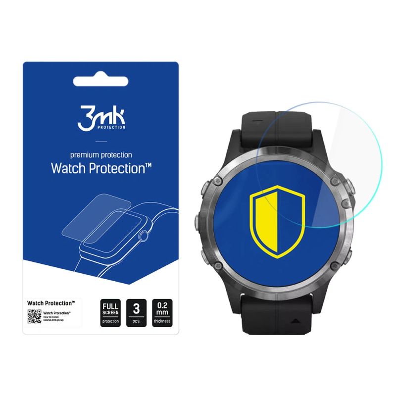 Hybrid Glass 3mk Watch Protection FlexibleGlass for Garmin Fenix ​​5 Plus