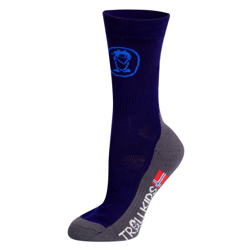 Children’s trekking socks for boys/girls Trollkids Kids Trekking Mid Cut Socks II navy (930-100)