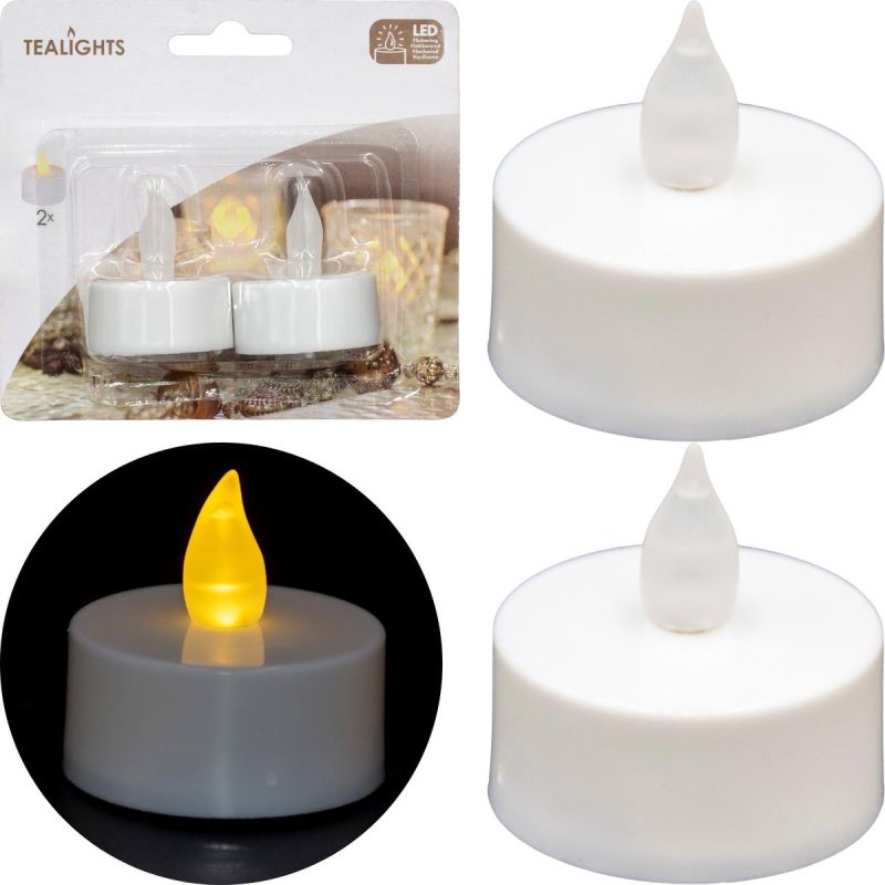 SET OF 2 LED TEA LIGHT CANDLES