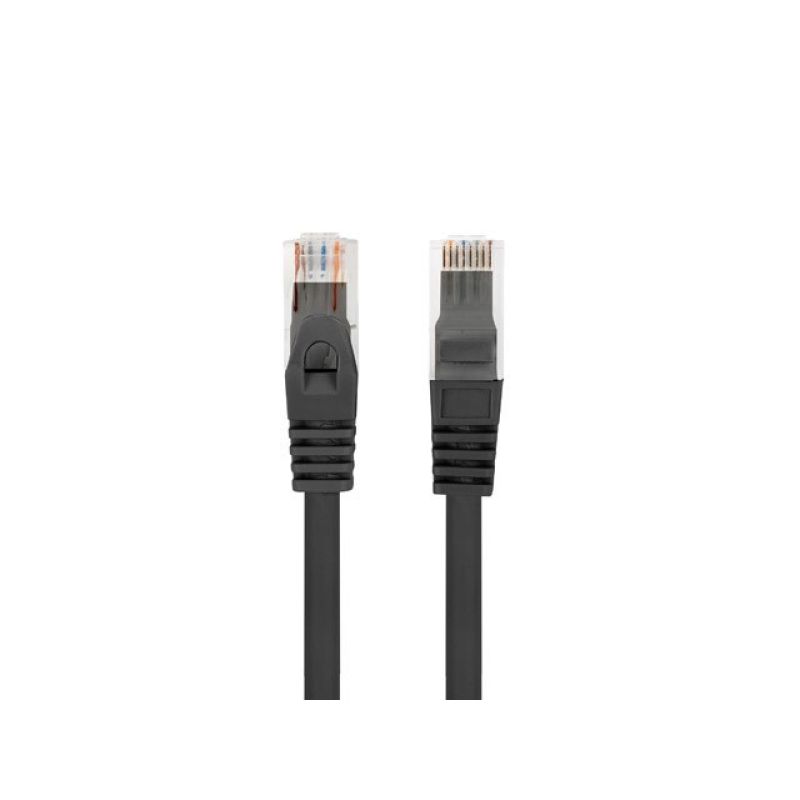 LANBERG CAT.6 UTP LSZH CU 0.25M BLACK PATCH CABLE FLUKE PASSED