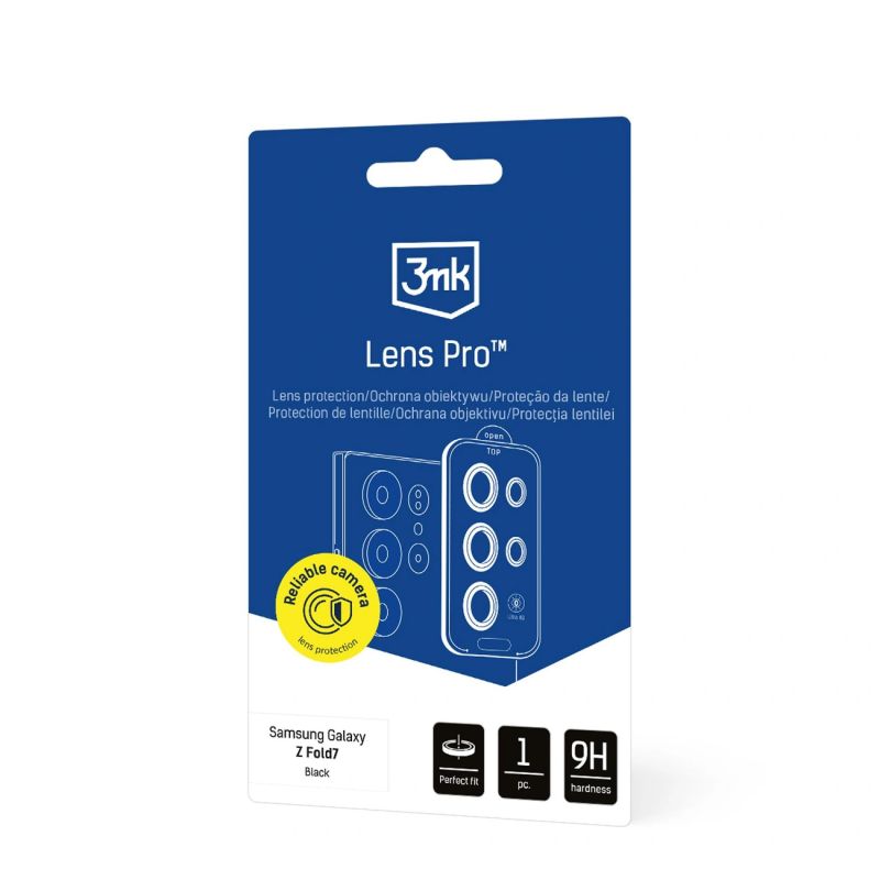 3mk Lens Protection Pro Camera Lens Glass for Samsung Galaxy Z Fold 7 - Black