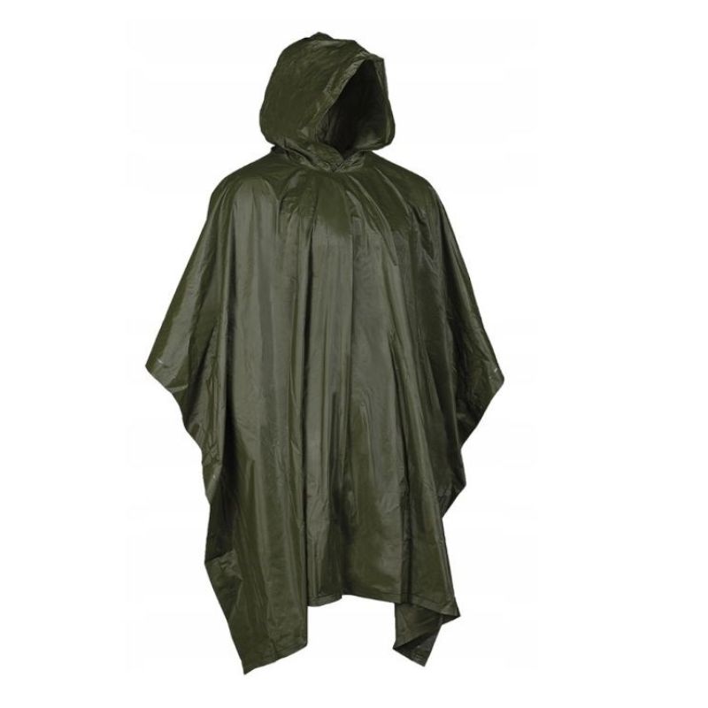 Mil-Tec Rain Poncho - PVC - OD Green - 10628501