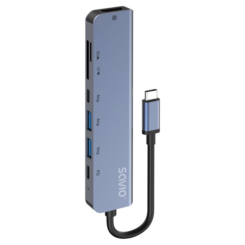 SAVIO HUB USB-C 7 IN 1 AK-82