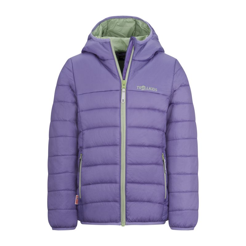 Ultralight Girls’ Transitional Jacket Trollkids Girls Eikefjord Jacket lilac/pistachio green (464-118)