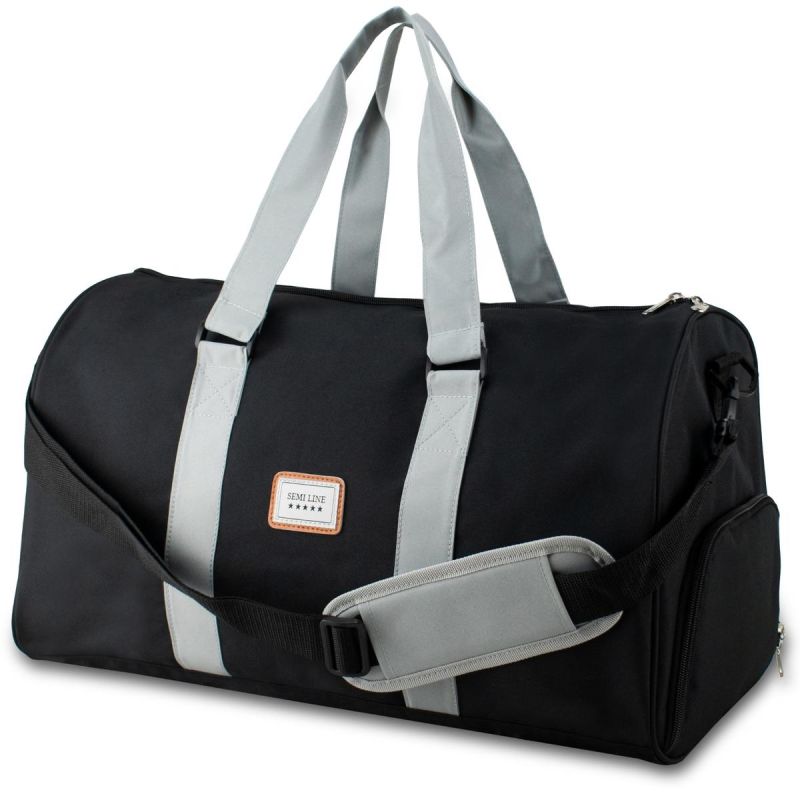 SPORTS/FITNESS BAG A3031 BLACK SEMI LINE