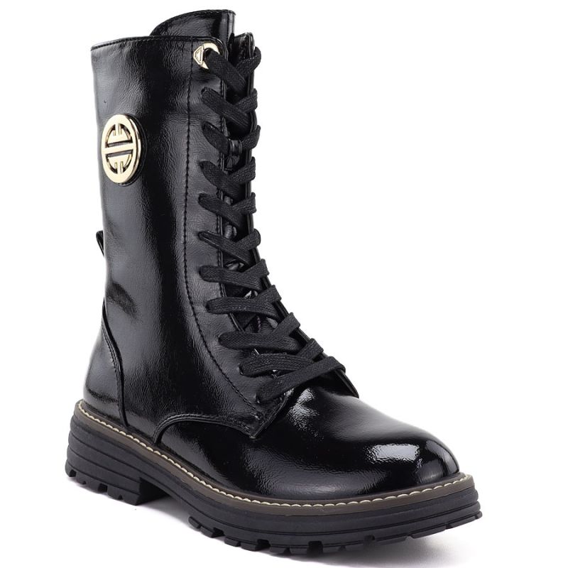 Jezzi Stivali patent leather ankle, insulated, Jezzi
