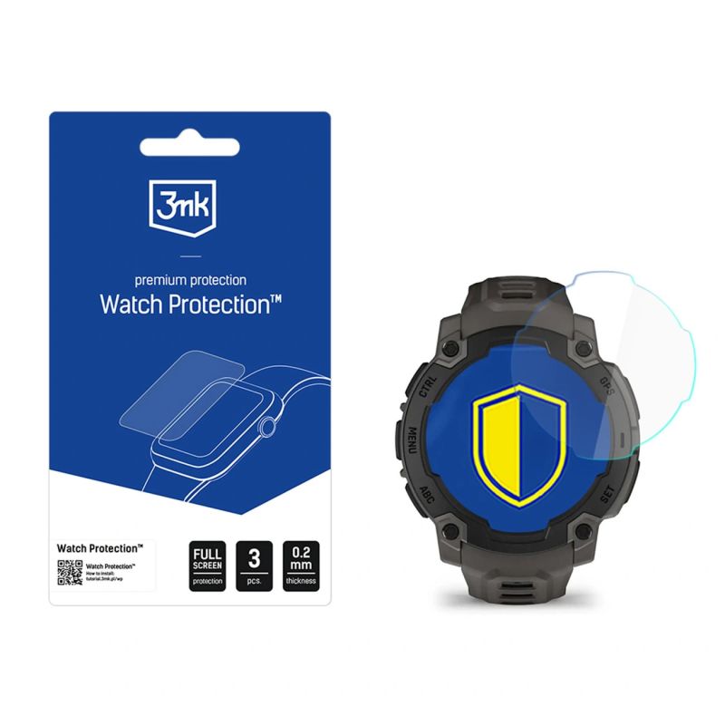 3mk Watch Protection FlexibleGlass Hybrid Glass for Garmin Instinct E 45mm