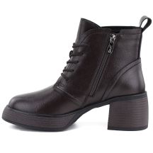 S.Barski Stivali leather ankle on platform, insulated, D&A S.Barski