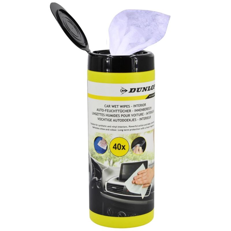 WET COCKPIT CLEANING WIPES 40 PCS DUNLOP