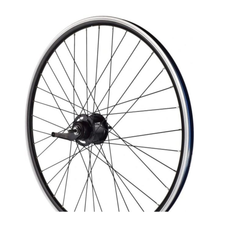 28" Rear Wheel, Nexus 7-Speed, Cone, Black/Black