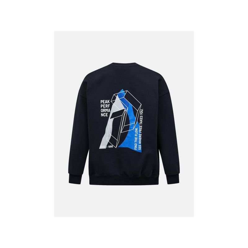 Peak Performance Felpa Terry Graphic Crew,