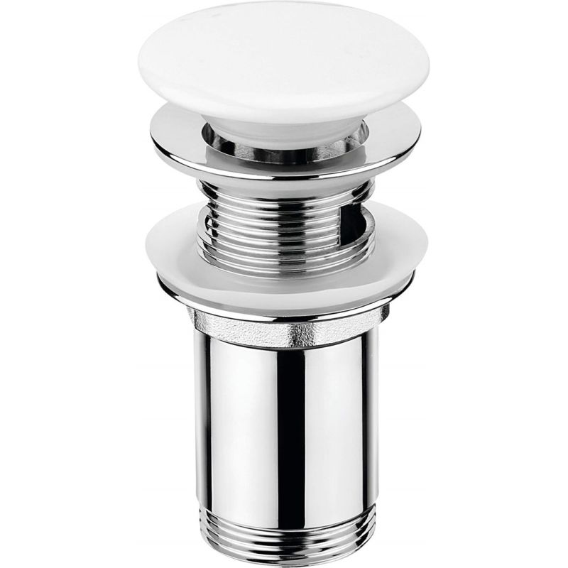 Ceramic washbasin or bidet plug with sleeve