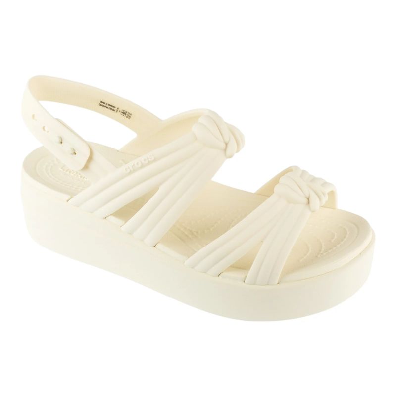 Crocs Brooklyn Knot Low Wedge Sandal 212864-105 Beige 36/37