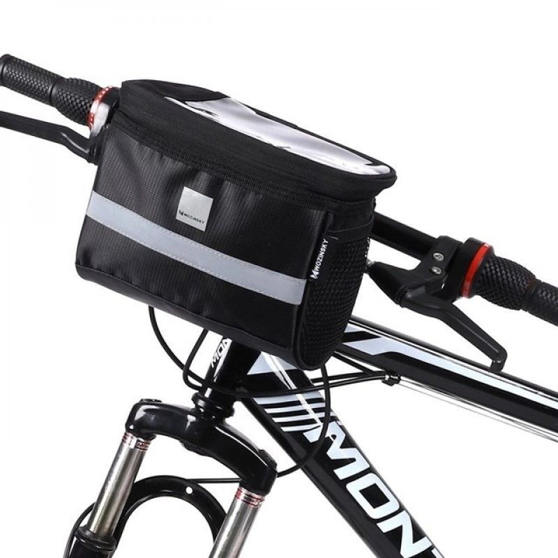 Wozinsky Bicycle Handlebar Bag with Phone Case, 2 l, Black (WBB12BK)