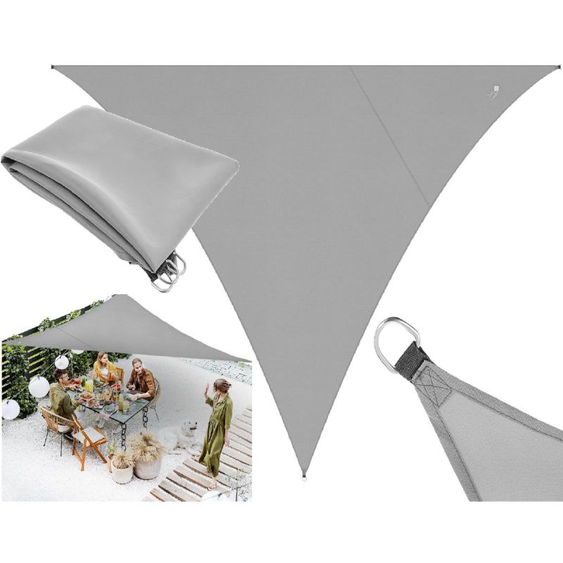 GARDEN SUN SAIL TRIANGLE 3X3X3M GRAY