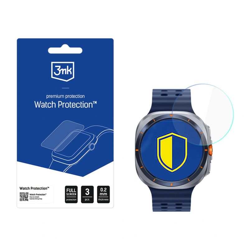 3mk Watch Protection FlexibleGlass Hybrid Glass for Samsung Galaxy Watch Ultra 2025