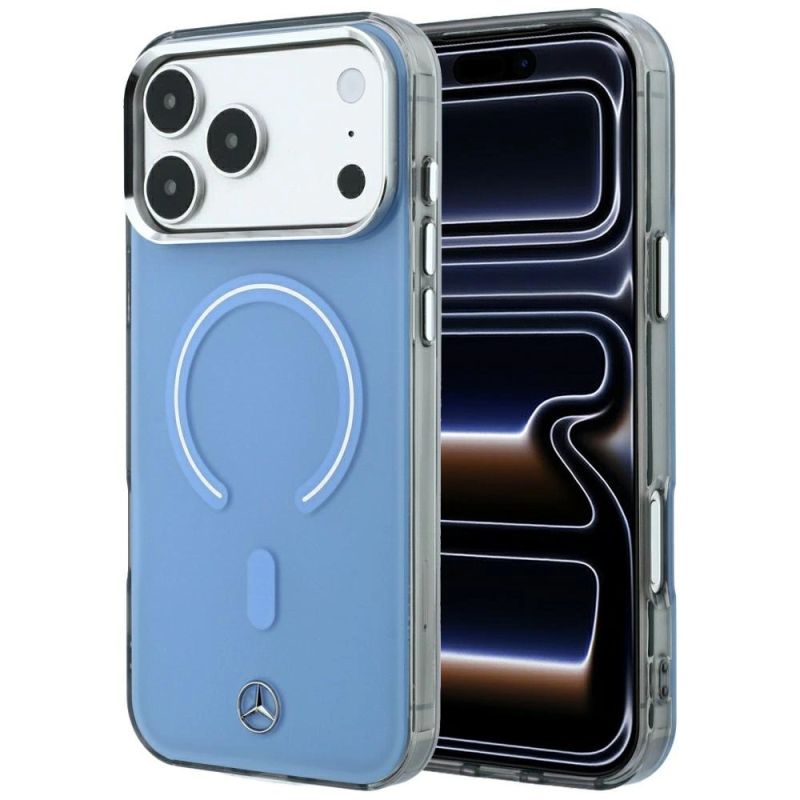 Mercedes Double Layer Iconic Logo MagSafe Case for iPhone 18 Pro Max / 17 Pro Max - Blue