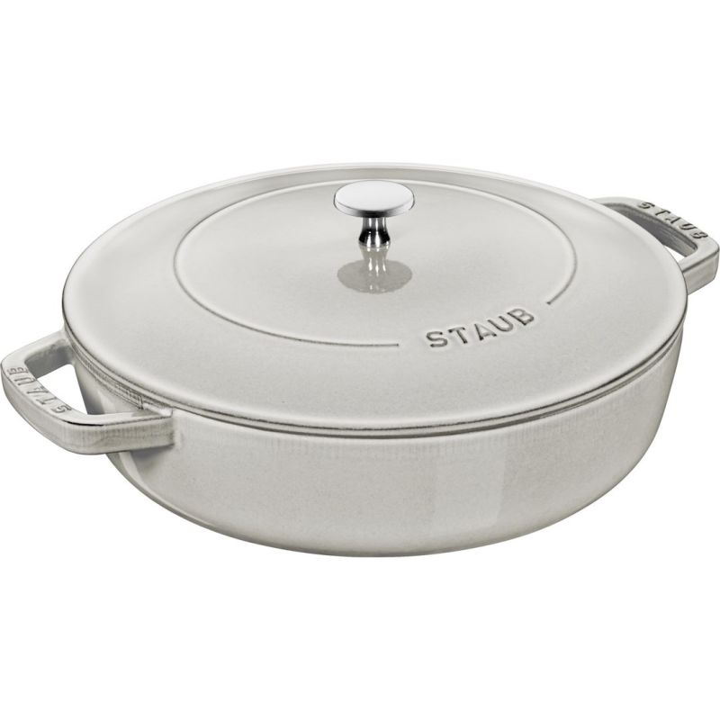 STAUB Cast-Iron Braiser with Lid 28 cm, Truffle