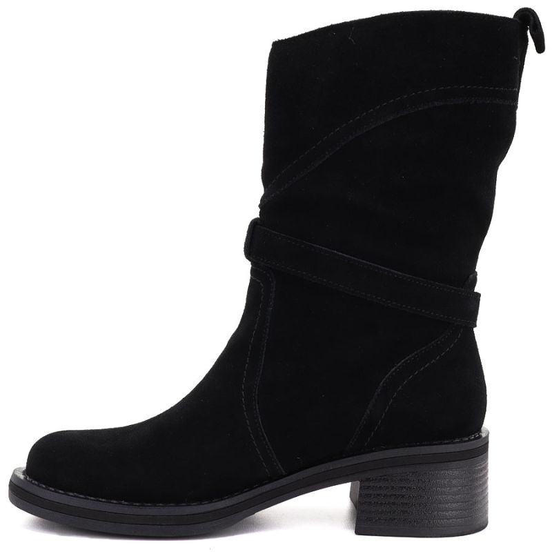 Big Star Stivali leather ankle high on block, Big Star
