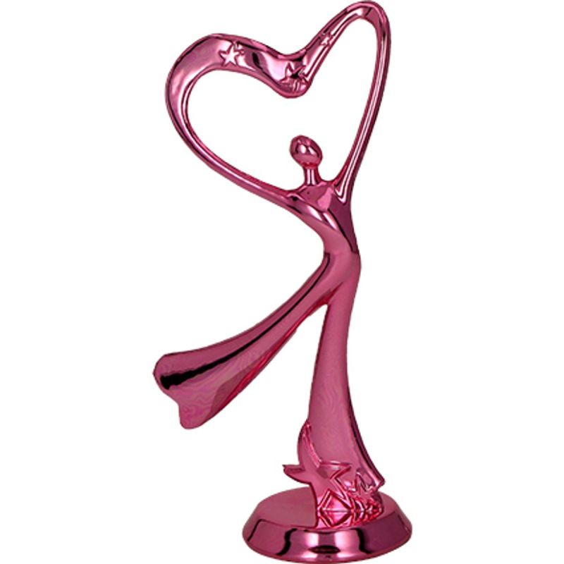 Pink plastic figurine - dancing