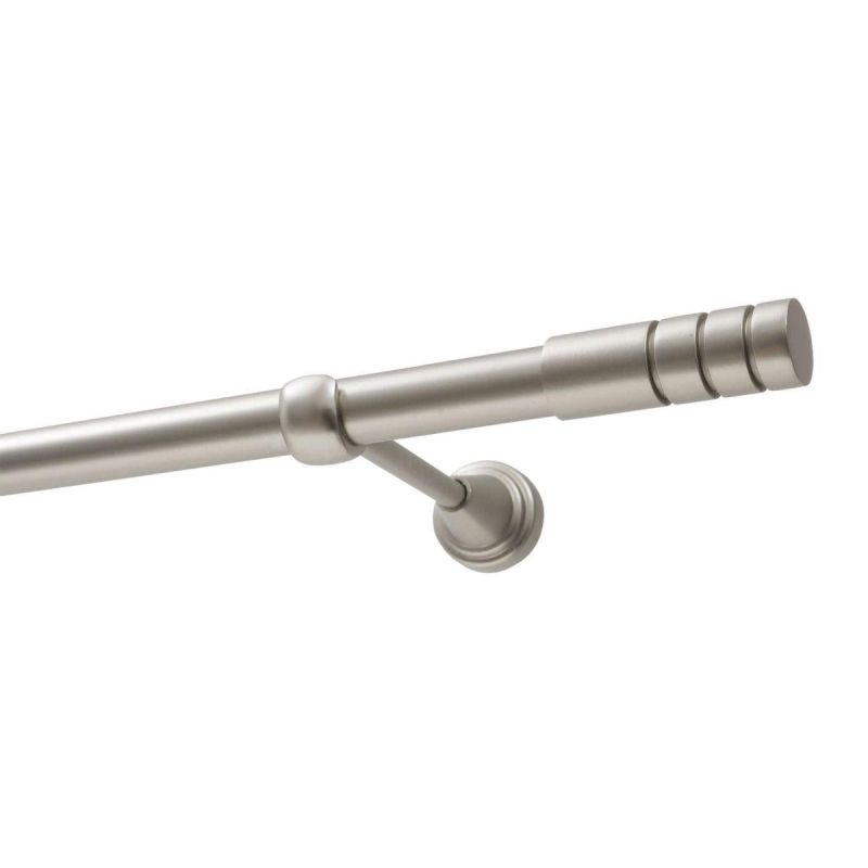Single Curtain Rod Ø 19 mm Satin Chrome 160 cm TECHNO KOWALSKI