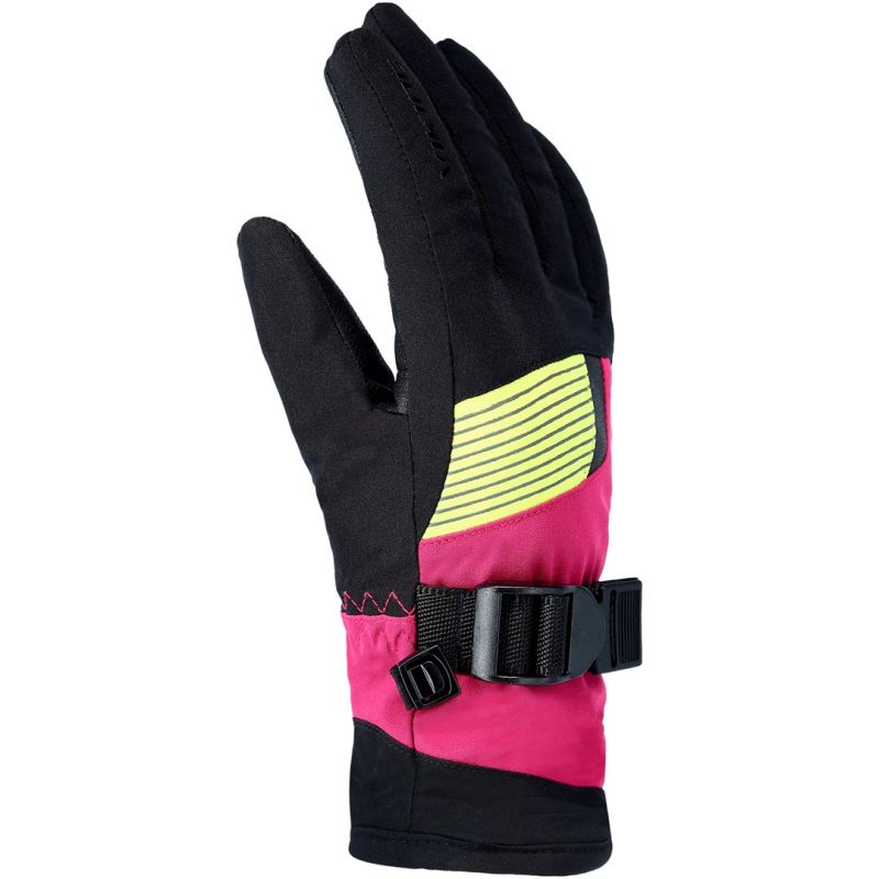 VIKING Forter Ski Kids black and pink ski gloves 4