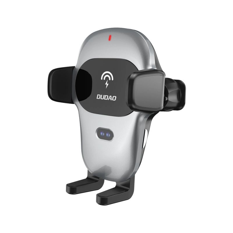 Dudao Automatic Car Holder with Built-in Qi 15W Wireless Charger Gray (F20xs)