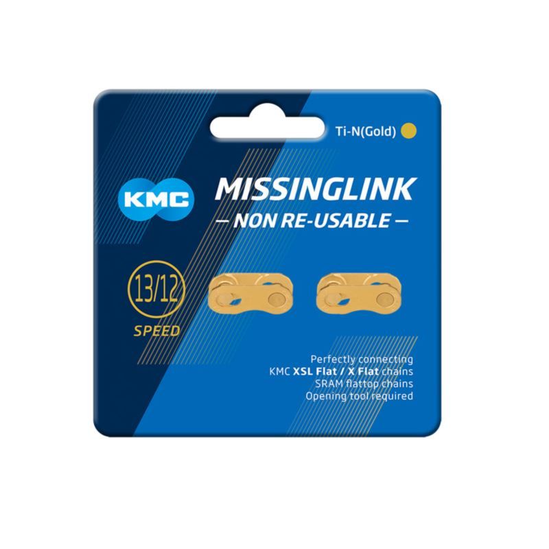 KMC FLATNR connector 2 pieces blister gold