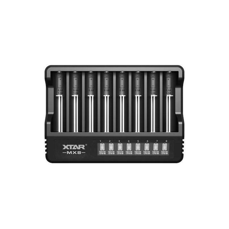 XTAR CHARGER FOR LI-ION 3.6V / 3.7V / 1.5V AND 1.2V NI-MH BATTERIES - 8 CHANNELS MX8