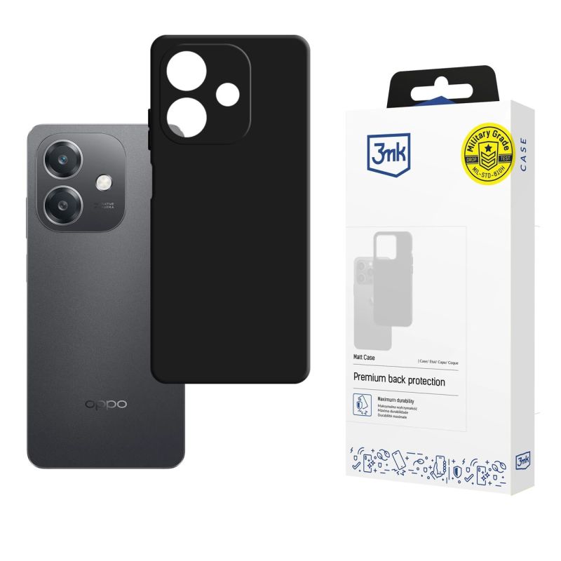 3mk Matt Case for Oppo A40 / A40M / A3 4G - Matte Black