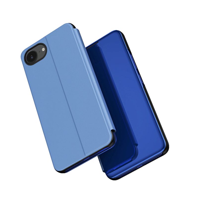Clear View Case for iPhone 16e / 17e Flip Cover - Blue