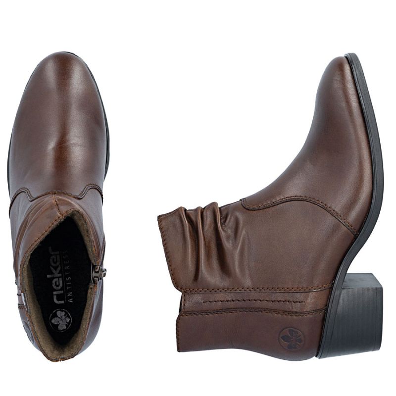 Rieker Stivali leather ankle on block heel Rieker