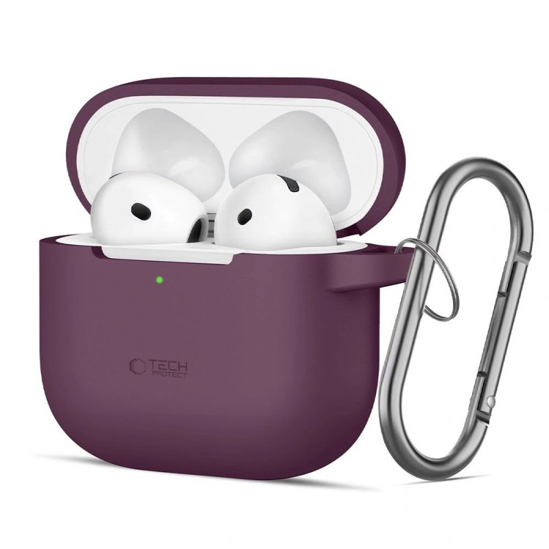Tech-Protect Silicone Hook Case for Apple AirPods 4 / 5 – Burgundy