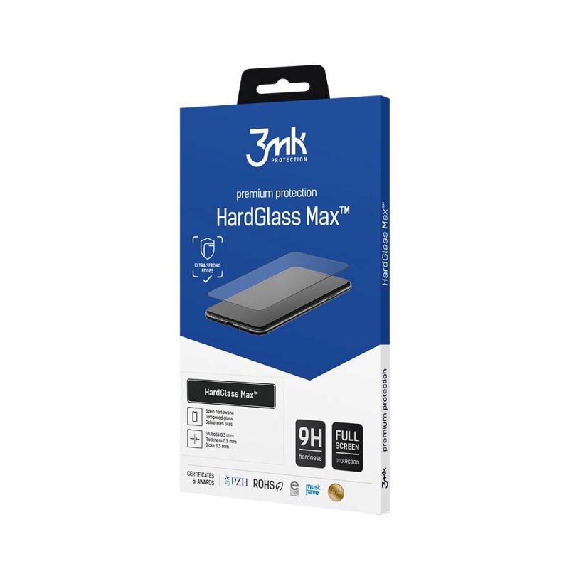 Reinforced full-screen tempered glass 3mk HardGlass Max Black for Samsung Galaxy S24+
