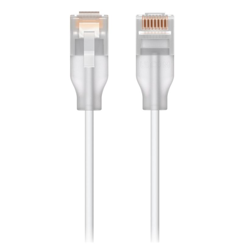 Ubiquiti UACC-Cable-Patch-EL-12M-W Network Cable Translucent, White Cat6