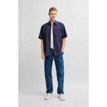Boss Camicia Relegant short BLU