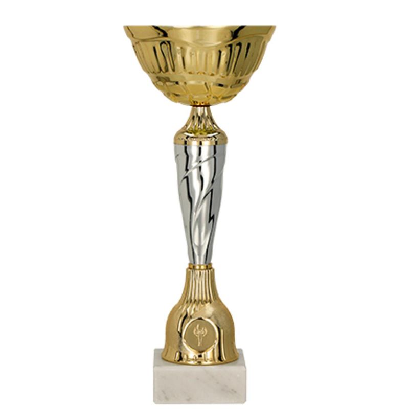 Gold and silver metal cup