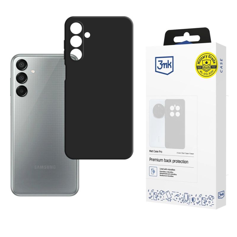 3mk Matt Case Pro for Samsung Galaxy M15 5G - Matte Black