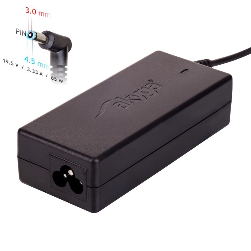 Akyga AK-ND-25 AC Adapter for Compaq, HP Notebook (19.5V; 3.33A; 65W; 4.5mm x 3mm)